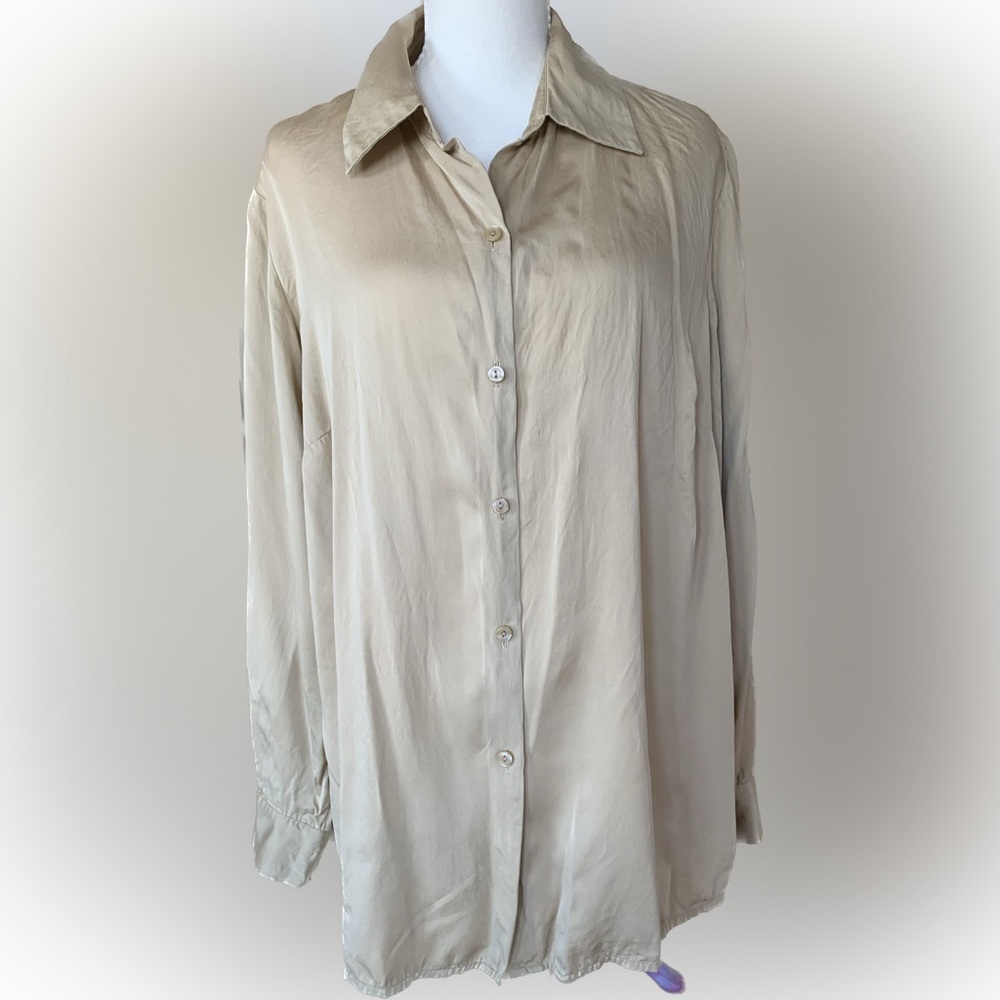 100% Silk Champagne Blouse